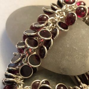 Silpada .925 and Garnet “Cha Cha” bracelet